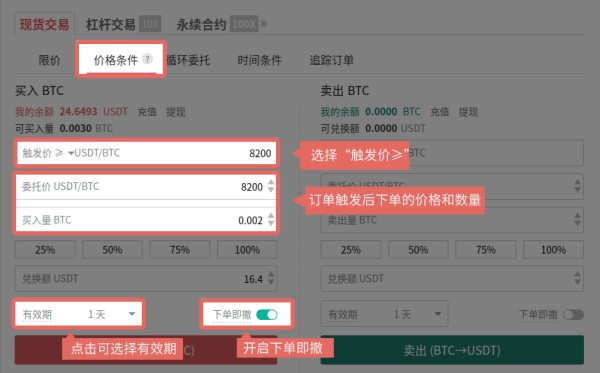 GATEIO價(jià)格條件單該怎麼操作