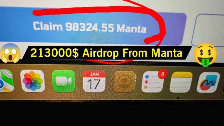 YouTuber獲得98324 Manta代幣空投 根據(jù)當(dāng)前Manta代幣盤前價(jià)格98324 Man