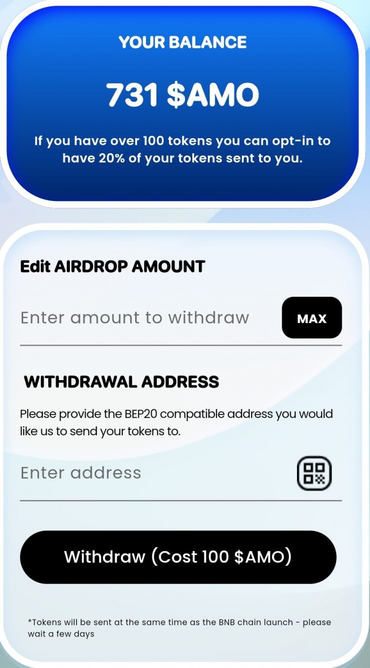 Amino Move 贈送100$AMO代幣 免費加密貨幣獎勵健身與加密 走向更健康未來 立即行動