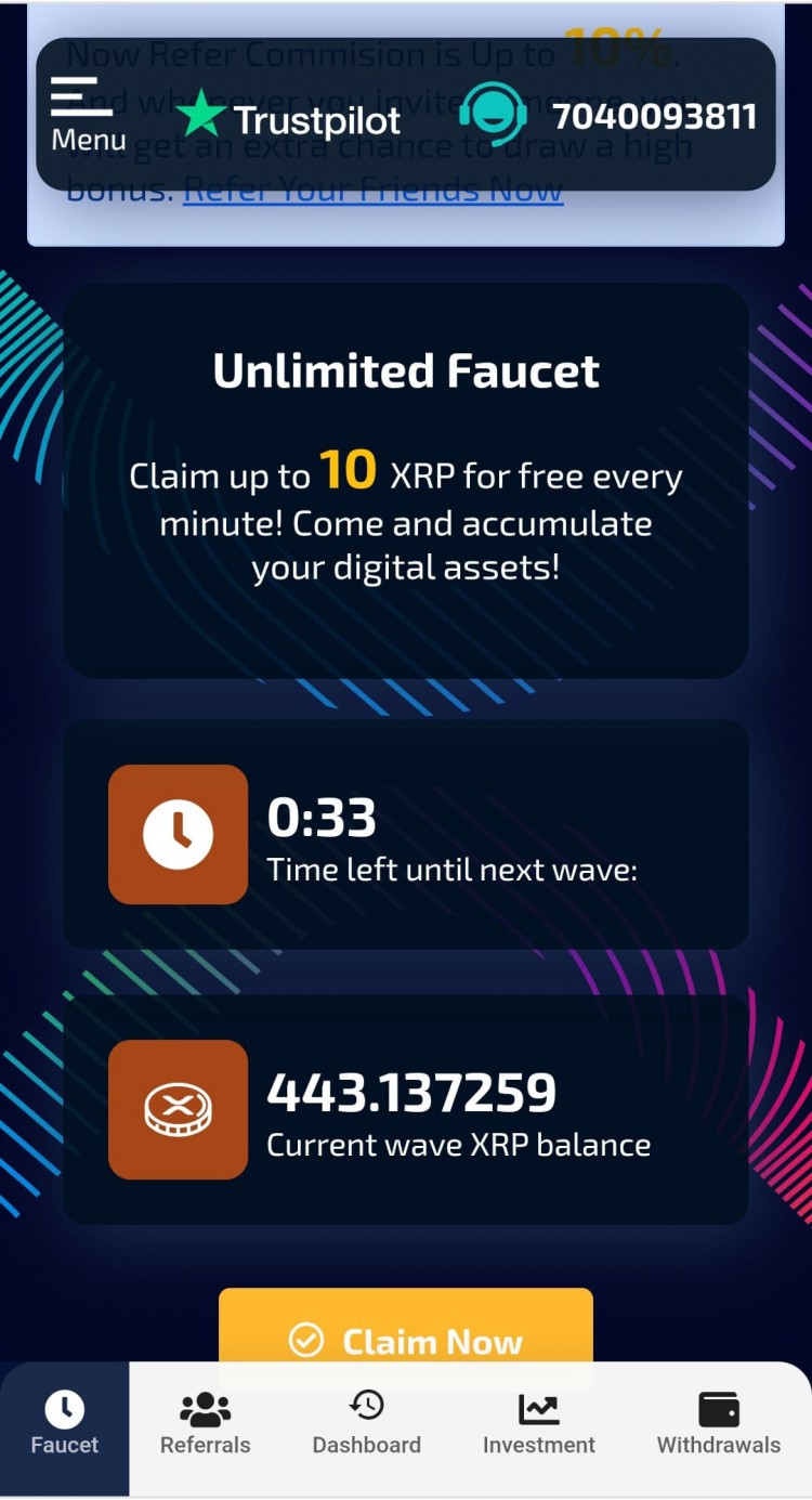 免費Faucet Earner XRP 2024注冊並獲取免費計劃，每日利潤10.01 XRP RE