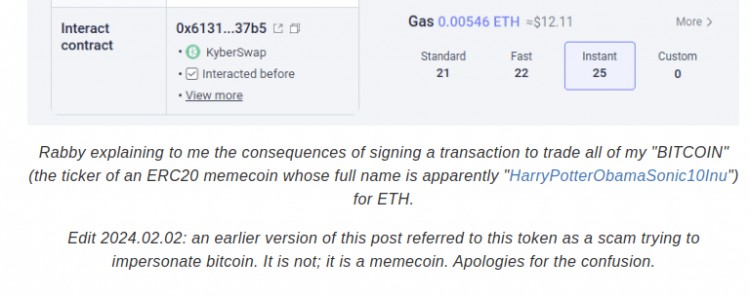 Vitalik Buterin 為比特幣（HarryPotterObamaSonic10Inu）道歉
